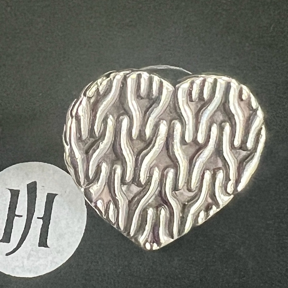 John Hardy sterling heart earrings - Picture 2 of 3